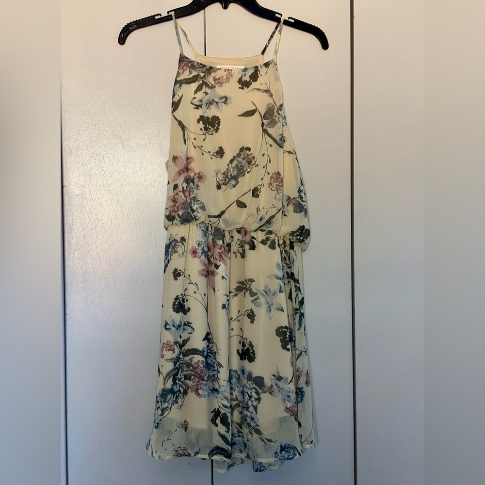 Medium Final Touch Floral Print Cream Dress
